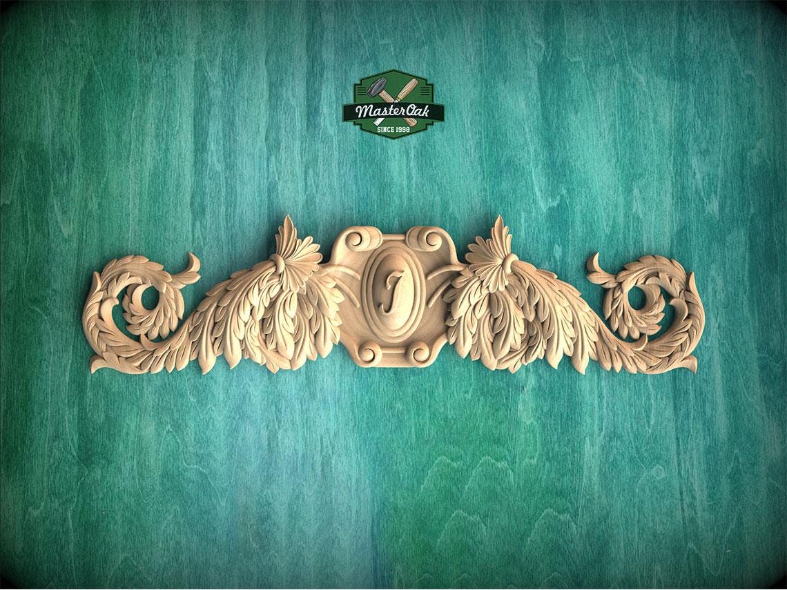Personalized Carved Wood Applique for Kitchen Hood, 1pc, Unfinished, Home Wall Embellishments, Furniture Carving, Wood Onlay