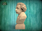 Einstein Bust | Carved and Hand-Finished Wood Statue | Gift for Scientists & Physicists