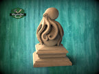 Octopus Finial: Coastal Home Decor (woodcarved Art)