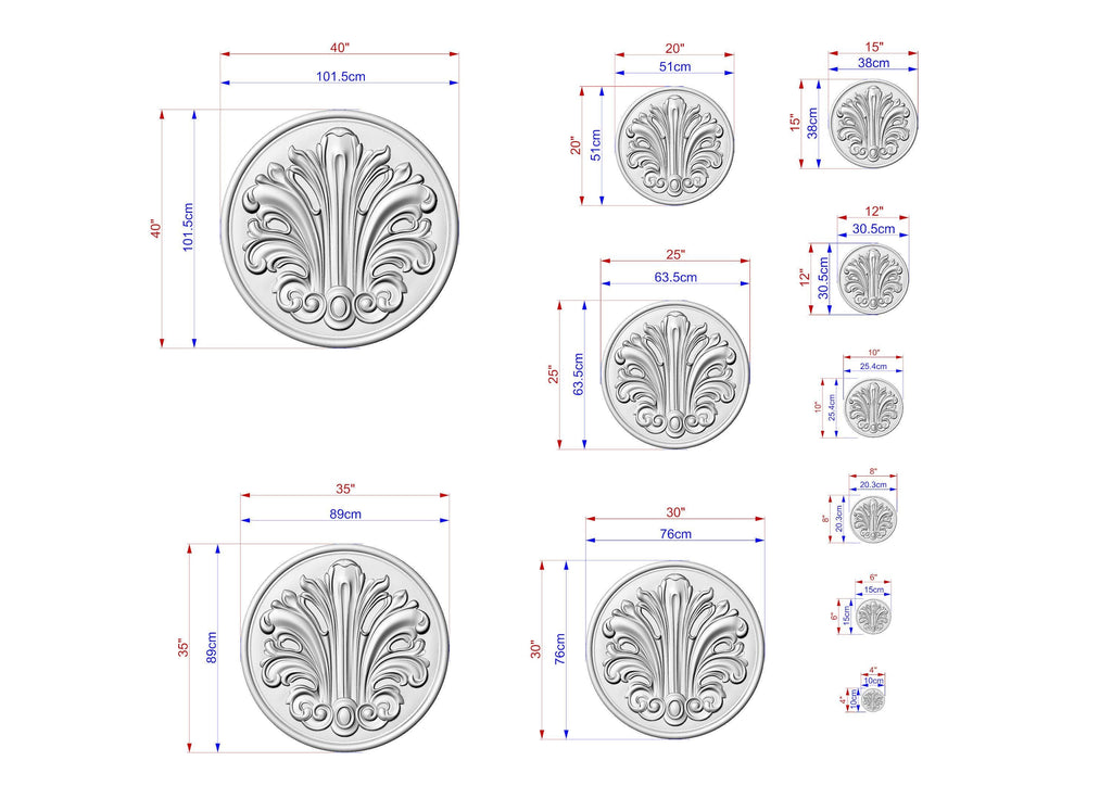 Interior Wood Ornament: Round Wood Rosette, Artisanal Wooden Medallion, 1 pc, Unpainted, Decorative Rosettes, Wooden Rosette Detai