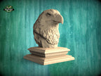 Eagle Finial for Stair Post, Eagle Bed Post Cap, Handcrafted Bird of Prey Sculpture, Carved Wooden Eagle Decor
