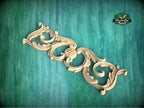 Personalized Unpainted Wood Carved Applique Onlay, 1pc, Home Wall Embellishments, Furniture Carving, Wood Onlay