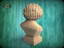 Load image into Gallery viewer, Einstein Bust | Carved and Hand-Finished Wood Statue | Gift for Scientists &amp; Physicists
