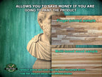 Aristotle Bust, Hand-Finished Wood Sculpture | Greek Philosophy Decor