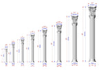Classical Corinthian Column in Wood for Architectural Elegance, wood capital with acanthus leaves, Carved Wooden Capital, 1 piece, unpainted