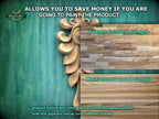 a picture of a wood panel with the words,'allows you to save money