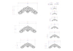 a collection of ornate, decorative designs or patterns, each accompanied by a set of measurements or dimensions. The designs appear to be in a 3D or digital format, suggesting that they may be used for a 3D printer or other similar technology. The images are arranged in a grid-like pattern, with each design placed next to its corresponding measurement. The overall layout and organization of the images create a visually appealing and informative presentation of the designs and their dimensions.