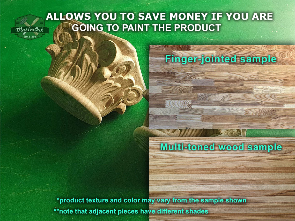 Carved Wooden Capitels, 2 pieces set