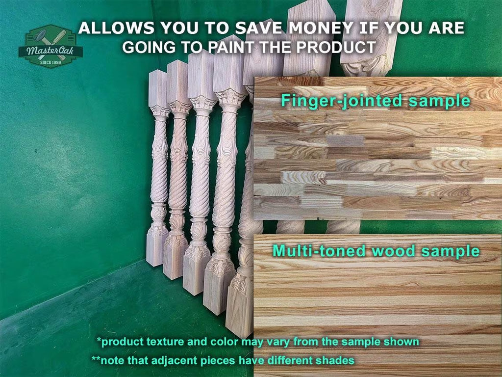 Wooden baluster for the stairs or balustrade, carved banister of wood, stair balusters, Custom size wood balusters for stairs
