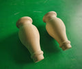 Round Wooden Table Legs – Set of 2 Classic Turned Furniture Legs, Baroque Style Carved Wood Feet