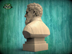 Michelangelo Bust | Carved & Hand-Finished Wood Statue | Gift for Artists and Sculptors