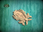 Personalized Wooden Medallion Onlay, Rustic Oak and Acorn Design, Wood Onlay with Acorn Motif, 1 pc, Unpainted, Home Wall Embellishments