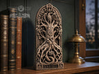 Yggdrasil Wooden Carving | Norse Tree of Life | Viking Altar & Home Decor