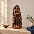 Daniel in the Lions Den Statue, Solid Oak Biblical Sculpture, Prophet with Two Lions, Judaica Home Decor, Religious Gift