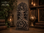 Yggdrasil Wooden Carving | Norse Tree of Life | Viking Altar & Home Decor