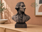 George Washington Bust, Hand-Finished Wood Sculpture | 1st President Decor