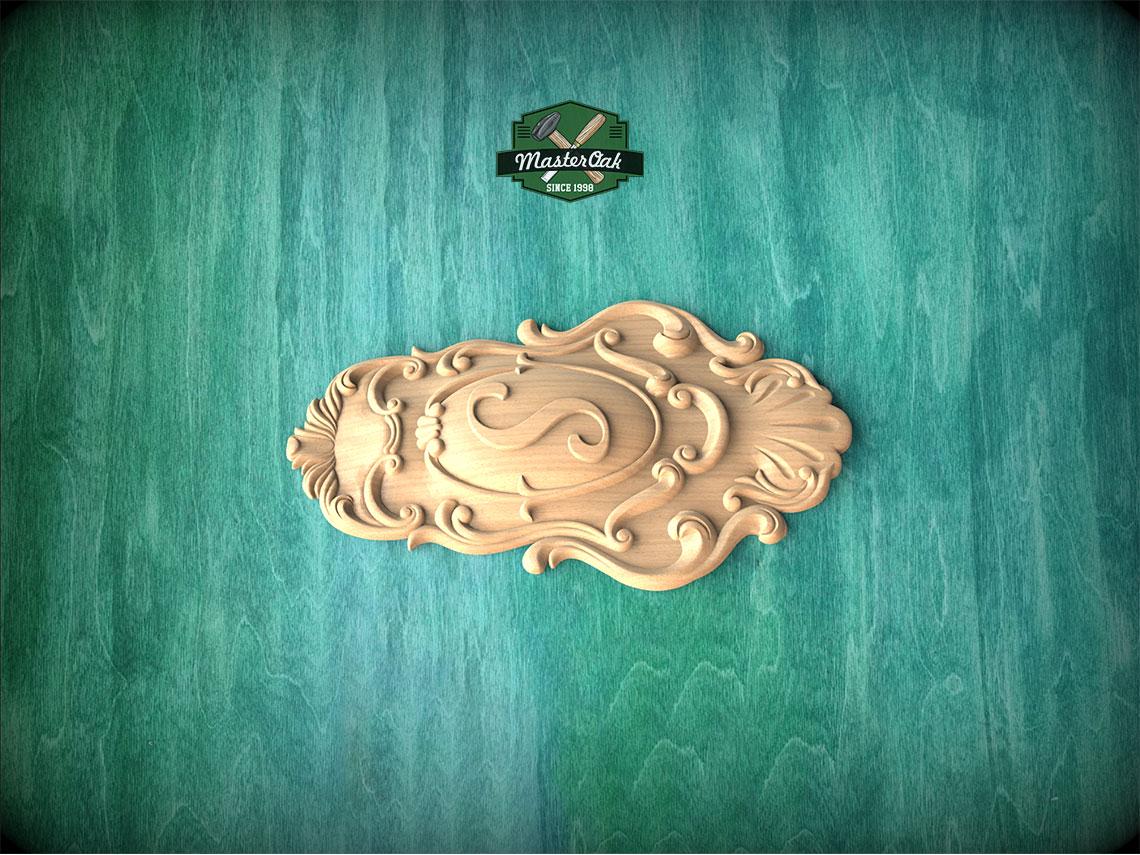 Personalized Baroque Scrollshield – Monogram Ornament
