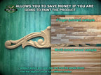 The image is a promotional advertisement for MasterCok's products, specifically their wood samples. It features a close-up of a wooden sample with a carved design, as well as a multi-toned wood sample. The advertisement highlights the differences between the two samples, such as the product texture and color, and mentions that adjacent pieces may have different shades. The image is a collage of two separate images, with the main focus being the comparison of the two wood samples.