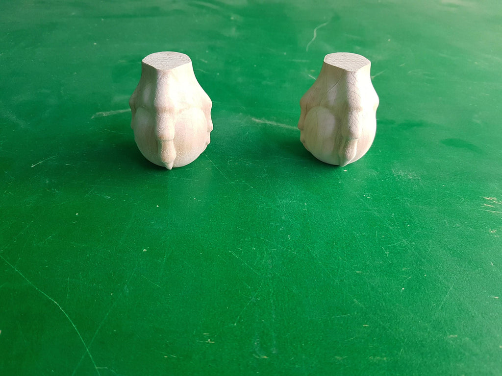 Wooden Paws with Claws, Set of 2pcs, Legs with Eagle's Claws