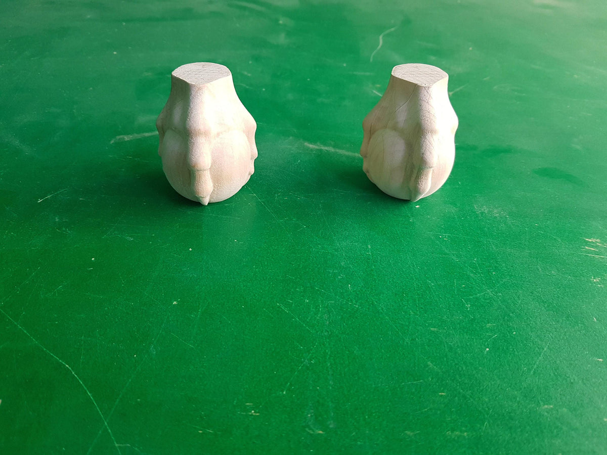Wooden Paws with Claws, Set of 2pcs, Legs with Eagle's Claws