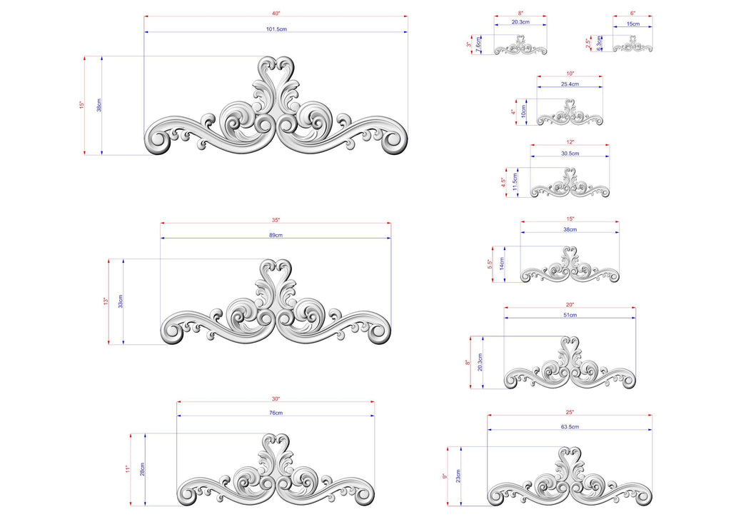 Ornate Oval Cartouche with Leaf Scrolls – Classic Wood Applique