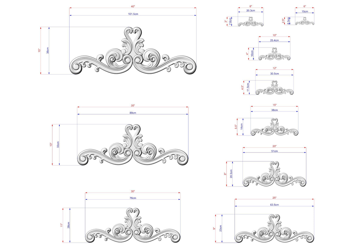 Ornate Oval Cartouche with Leaf Scrolls – Classic Wood Applique