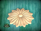 Carved Wooden Round Rosette - Perfect for Interior Design Projects, 1 pc, Unpainted, Home Wall Decor, Wooden Trim, Wood Wall Art Decor