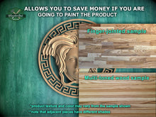 Load image into Gallery viewer, a picture of a wood carving of a woman&#39;s face
