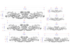 a drawing of a set of decorative scrolls