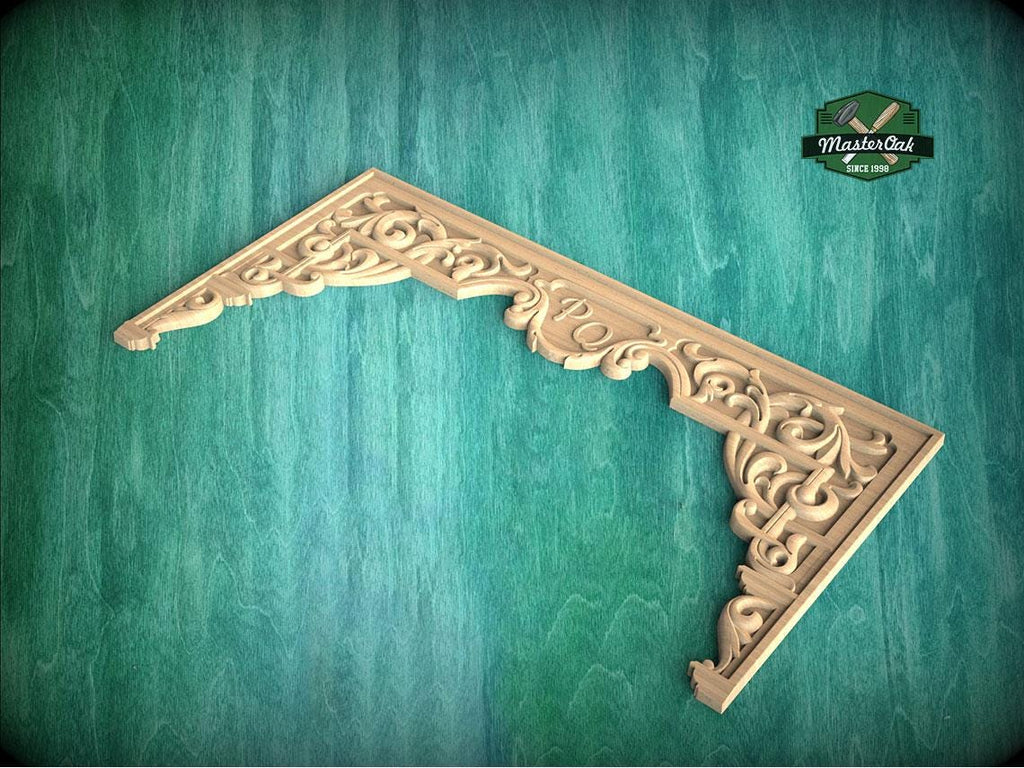 Personalized Elegant Carved Wood Arch Onlay – Artistic Arch Enhancement, 1pc, Unfinished, Home Wall Embellishments, Furniture Carving