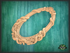 Large Ornate Oval Mirror Frame Carved Wood, Unpainted