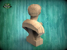 Load image into Gallery viewer, Julius Caesar Bust | Carved and Hand-Finished Wood Statue | Roman Emperor Gift
