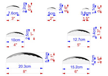 Load image into Gallery viewer, a series of seven different images, each with its own set of measurements and dimensions. The images vary in size, ranging from small to large, and are arranged in a grid-like pattern. The measurements are provided in centimeters, with each image having a specific size indicated. The image does not contain any text or additional information beyond the measurements and dimensions.

