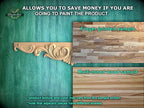 Wooden Shell Pediment – Carved Baroque Acanthus Frieze for Cabinets