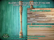 Load image into Gallery viewer, Lion Paw Wooden Baluster for Stairs, Lion leg banister of wood, stair banister lion, Carved wood balusters for stairs
