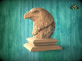 Eagle Finial for Stair Post, Eagle Bed Post Cap, Handcrafted Bird of Prey Sculpture, Carved Wooden Eagle Decor