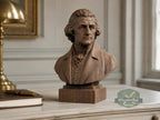 Thomas Jefferson Bust, Hand-Finished Wood Sculpture | American History Decor
