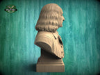 Wooden Benjamin Franklin Sculpture | Hand-Sanded & Hand-Toned | American History Decor