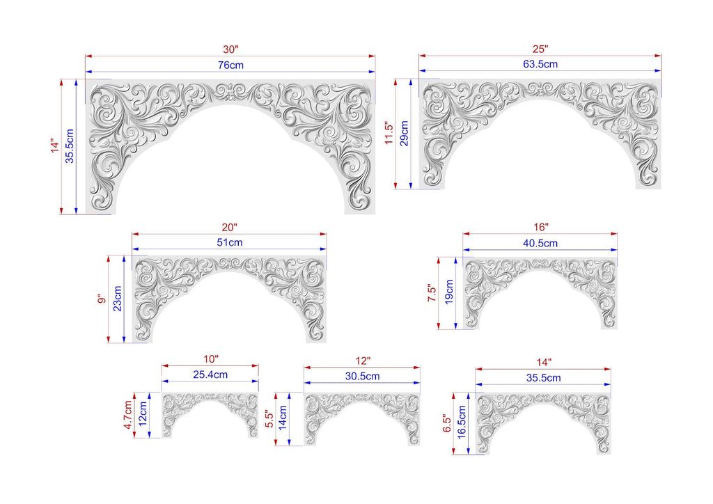 Antique Style Arched Hardwood Wood Trim, 1pc, Home Wall Decoration, Furniture Carving, Wood Trim