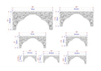 Antique Style Arched Hardwood Wood Trim, 1pc, Home Wall Decoration, Furniture Carving, Wood Trim
