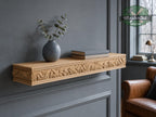 Carved Solid Oak Wall Shelf with Acanthus Leaves, Ornate Floating Shelf, Botanical Wood Display Shelf, Classical Home Decor