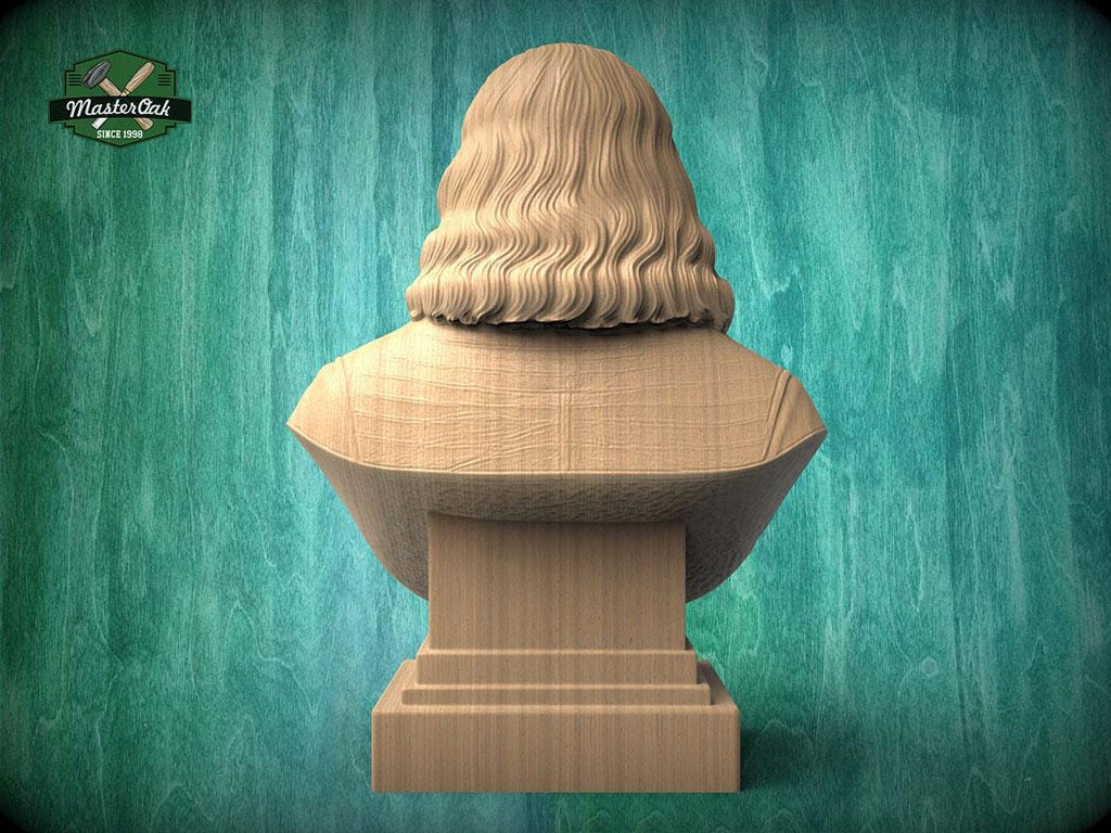 Wooden Benjamin Franklin Sculpture | Hand-Sanded & Hand-Toned | American History Decor