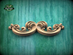 Large Floral Wood Applique – Ornate Carved Decoration for Furniture