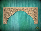 Antique Style Arched Hardwood Wood Trim, 1pc, Home Wall Decoration, Furniture Carving, Wood Trim