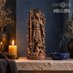 Carved Anubis Statue – Egyptian God of the Afterlife, Pagan Altar & Ancient Egypt Home Decor