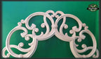 Mirror Carved Wood Trim, Hanging Floral Leaves, Unpainted