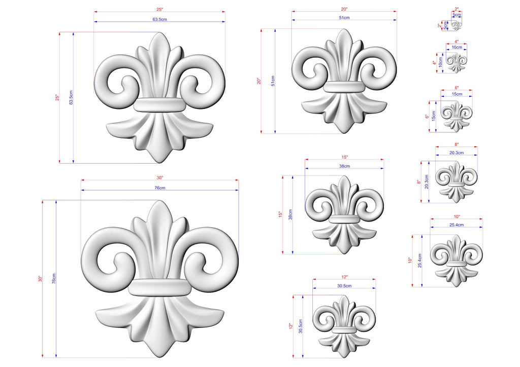 a drawing of a fleur de lis design