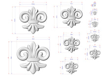 Load image into Gallery viewer, a drawing of a fleur de lis design
