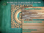 a picture of a wood panel with the words,'allows you to save money