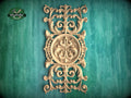 Vertical Filigree Carved Wood Onlay – Intricate Furniture Applique, 1pc, Unpainted, Home Wall Embellishments, Furniture Carving, Wood Onlays